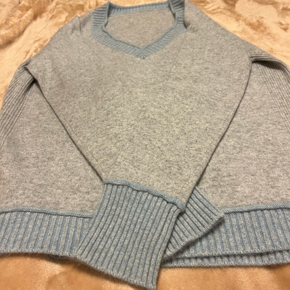 Sweaters - Amazing cashmere sweater grey and powder blue